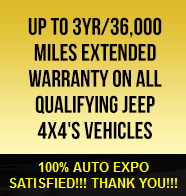 Up To 3Yr/36000 Miles Extended Warranty On All Qualifying jeep 4x4's Vehicles'